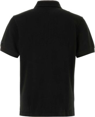 Kenzo Mens Black Piquet Polo Shirt Exterior: Cotton T-shirts And Polos