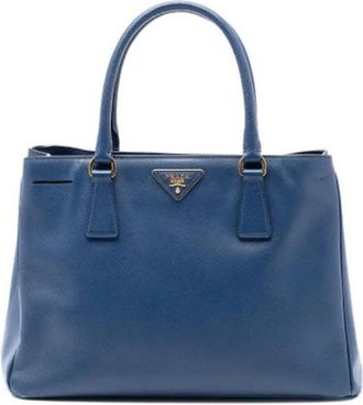 Prada Pre-owned Handbags, female, Blue, Size: ONE SIZE Pre-owned Leather Handbag