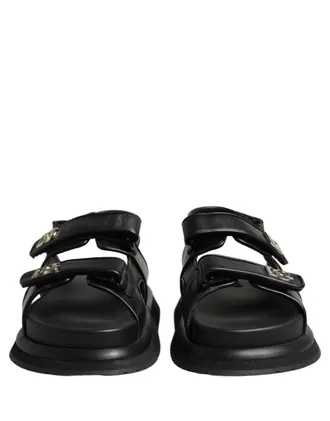 Dolce & Gabbana DG Logo Sandals - Black