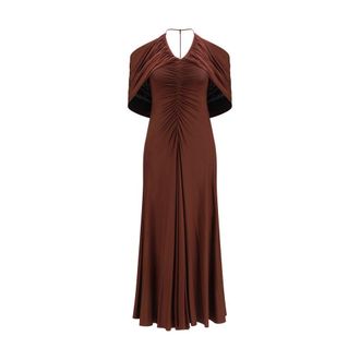 Self Portrait Brown Viscose Casual Womens Dress