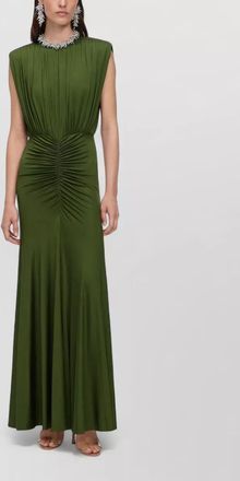 Self Portrait gathered jersey maxi dress