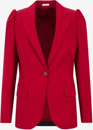 Alexander McQueen Taillierter Grain-de-Poudre-Wollblazer