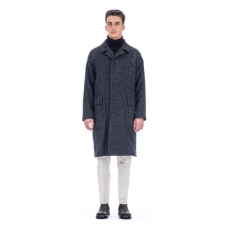Tagliatore Oversized fit jas met bedekte knopen - Heren - Mantel - Grijs - XL - Jassen