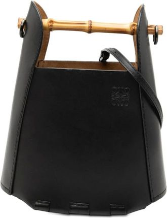 Loewe Pre-owned Bucket Bags, female, Black, Size: ONE SIZE Pre-owned Leather Bucket Bag