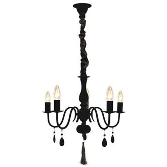 Netlighting Magnifico 5 Light Multi Arm Chandeliers Black