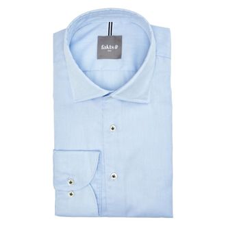 Fakts Slim Fit Vrije Tijd Heren Overhemd - Heren - Casual Overhemden - Blauw - 2XL - Katoen - Overhemden
