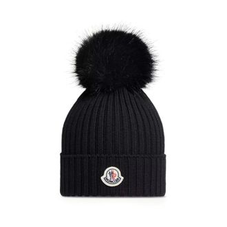 Moncler Pom Pom Beanie - unisex - Moncler - Accessories - Black - M - Accessories