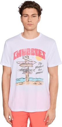Chubbies The Fork In The Road (non Pocket Graphic T-shirt) Mens T Shirt Pure White : 2XL, Cotton/Spandex
