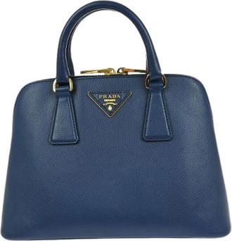 Prada Pre-owned Handbags, female, Blue, Size: ONE SIZE Pre-owned Leather Handbag