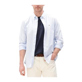 Tommy Hilfiger Heren, Overhemden, Blauw, Maat: XL Katoen