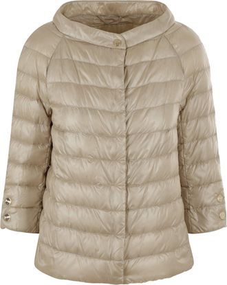Herno Neutral Piumino Lightweight Petal Sleeve Jacket