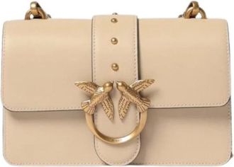 Pinko Shoulder Bags, female, Beige, Size: ONE SIZE Love One Mini