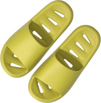 Generic cfpqv Lightweight Bathing Slippers, Womens Cloud Shoes with Drainage Holes, Quick-Drying Bath Slippers, Super Soft Cloud Non-Slip Shower Slippers for 