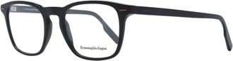 Ermenegildo Zegna Zwarte Rechthoekige Bril - Heren - Brillen - Zwart - ONE Size - Accessoires