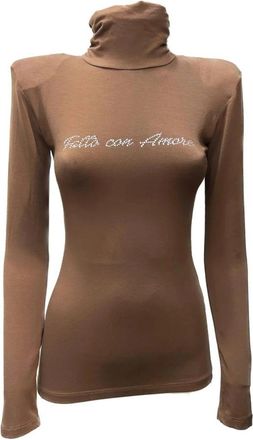 Giulia N Couture Bruine Coltrui Trui - Dames - Coltruien - Bruin - S - Truien & Vesten