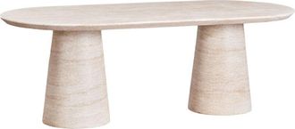 Sklum Sklum - Mesa de comedor ovalada 220x95 cm en cemento Noemi
