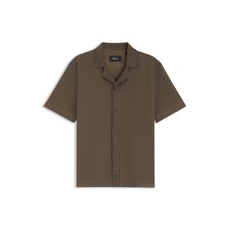 BOSS Regular-fit shirt in textured cotton