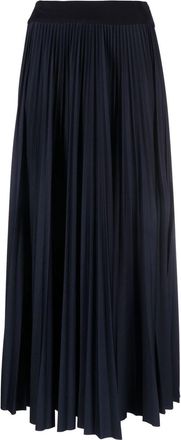Fabiana Filippi pleated midi skirt - women - Polyester/Cotton - 44 - Blue