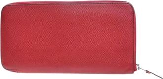 Herm&egrave;s Pre-owned Wallets, female, Red, Size: ONE SIZE Pre-owned Azap zip around wallet