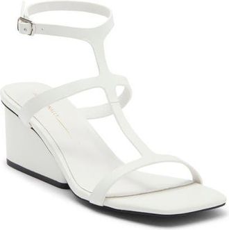 Intentionally blank Semy Ankle Strap Wedge Sandal in White at Nordstrom, Size 10
