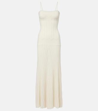 Faithfull The Brand Irene pointelle cotton-blend maxi dress