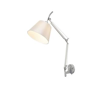 Netlighting Karis Wall Light Silver Chrome E27 Cream Pearl Shade