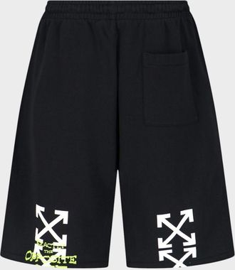 Off-white Mens Off-White Opposite Arrow Skate Sweatshorts Black - Size: 32/30/31