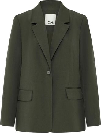 Ichi Ihfava Long Blazer - - Jackets - Donna - Verde - 2XL