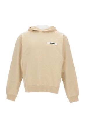 Jacquemus Beige Gros Grain Logo Cotton Hoodie