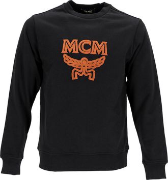 MCM Mens Classic Logo Sweatshirt - Black Cotton - Size X-Large
