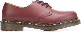 Dr. Martens Classic Lace-Up Red Leather Low-Cut Sneakers