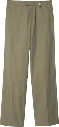 Burberry straight-leg cotton trousers - men - Cotton - 50 - Neutrals