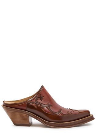 Gabriela Hearst Temperance 50 Leather Mules - Brown - 38 (IT38/ UK5)