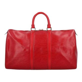 Louis Vuitton Pre-owned Weekend Bags, female, Red, Size: ONE SIZE Pre-owned Weekender Keepall