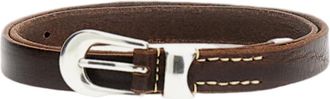 Our Legacy Brown Leather Handmade Metal Belt