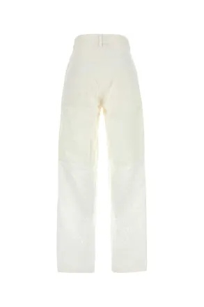 Marine Serre Womens White Cotton Pant Exterior: Pantaloni