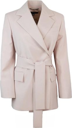 Max Mara Jassen, Dames, Roze, S, Wol, Poeder Wollen Jas