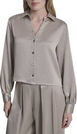 DKNY Stud Collar Y-Neck Shirt