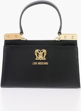 Moschino LOVE 2 Compartment Faux Leather Handle Bag with Removable Sh size Unic