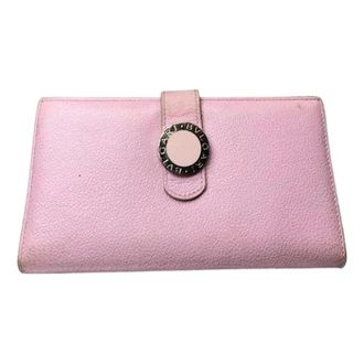 Bulgari Pre-owned Leather Wallet - Dames - Vintage Accessoires - Roze - ONE Size - Leer - Vintage