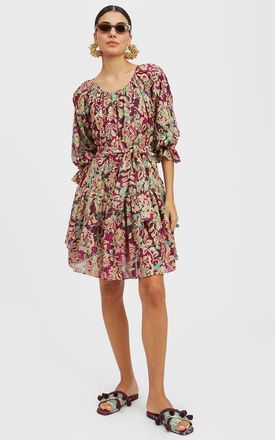 La DoubleJ The Uma Mini Dress in Lilium Purple at Nordstrom, Size X-Large It