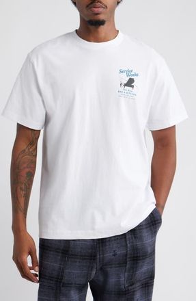 Service Works Bar & Kitchen Organic Cotton T-Shirt in White at Nordstrom, Size Xx-Large