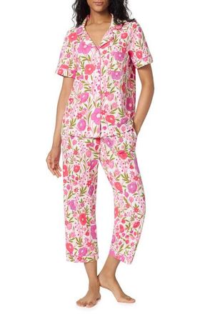 Bedhead Pajamas Print Stretch Cotton Jersey Crop Pajamas in Josephine at Nordstrom, Size X-Large