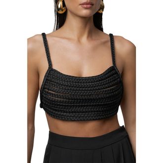 JLUXLABEL Sofie Braided Top in Black at Nordstrom, Size X-Small