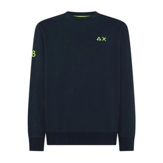 Sun 68 Sweatshirts, male, Blue, Size: 2XL F36115 Sweatshirt