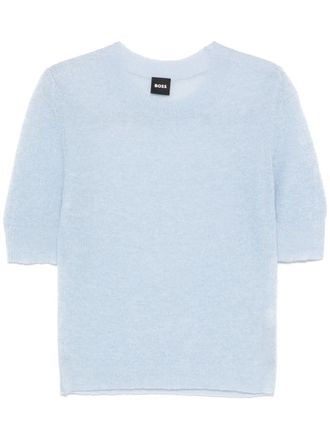 BOSS Gebreid T-shirt - Blauw