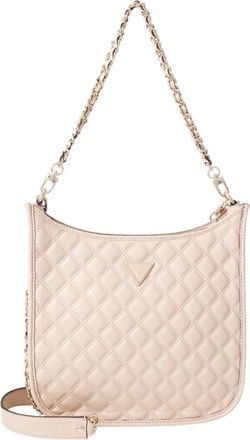 Guess Giully Quilted Shoulder Bag - Dames - Schoudertassen - Beige - ONE Size - Katoen - Tassen