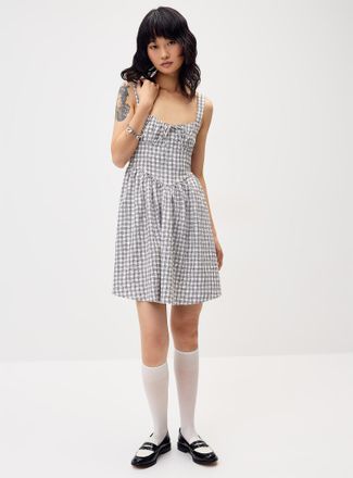 Twik Womens Patterned fit-and-flare short dress