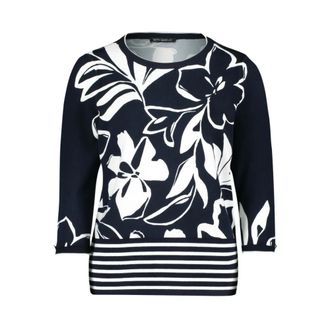 Betty Barclay Ronde hals gebreid - Dames - Truien - Blauw - Maat: L