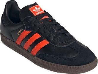 adidas Samba OG Sneaker in Black/Impact Orange/Gum at Nordstrom, Size 10.5 Womens